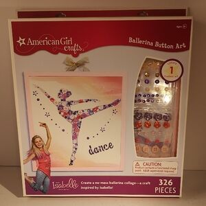 American Girl Crafts Ballerina Button Art Kit - Coral and Purple